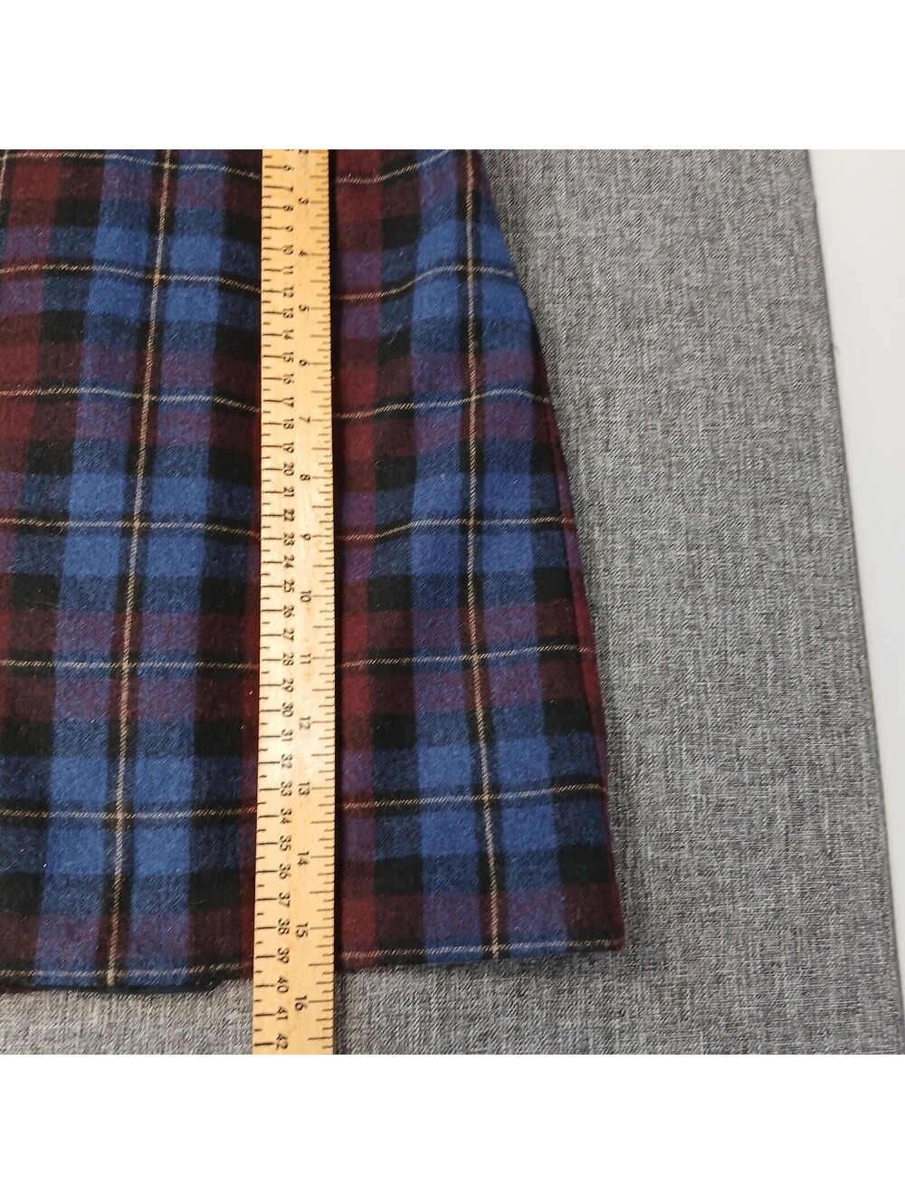 Jacob Womens Skirt Size XSmall Wool Grunge Dark Academia Retro Mini Tartan Plaid - Picture 7 of 7